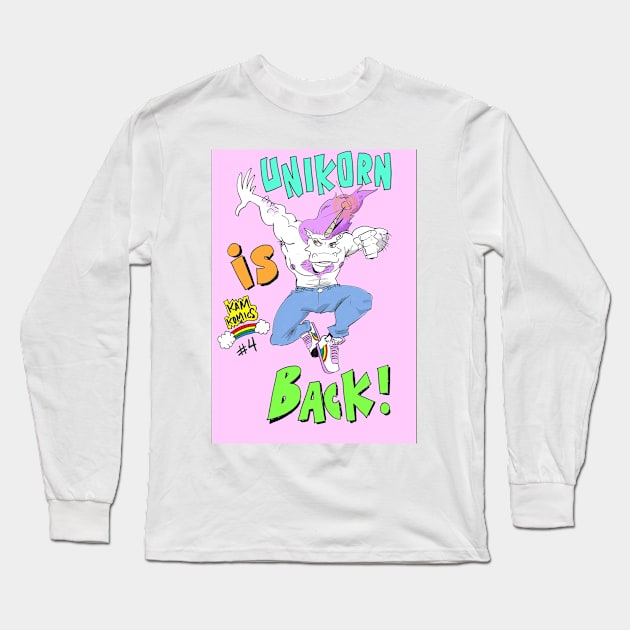 Kam Komics: Unikorn #4 cover Long Sleeve T-Shirt by Kam Komics 